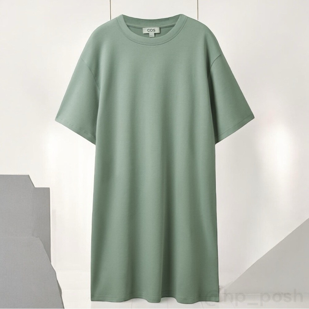 COS MINI T-SHIRT DRESS SIZE LARGE NWOT SAGE GREEN